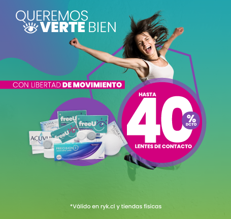 Hasta 40% en lentes de contacto